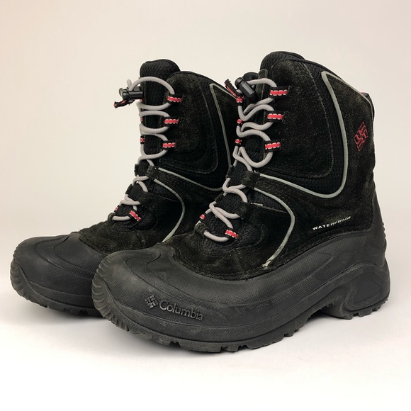 Columbia waterproof black/ red winter boots Sz 5 - Picture 7 of 8